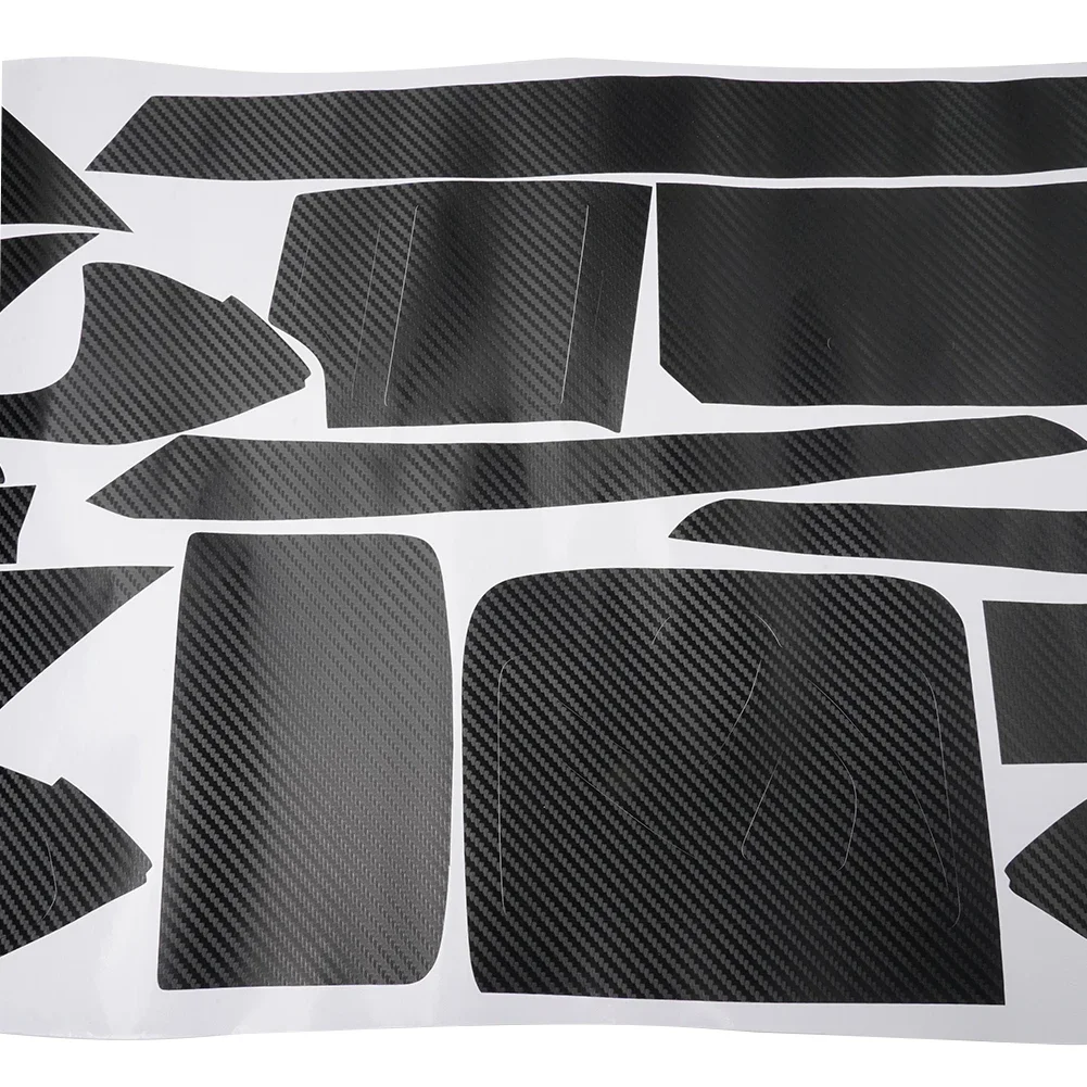 Trim Car Stickers 3D Carbon Fiber Accessories Black Carbon Fiber Cover Decoration For Left-handed Driving Interior