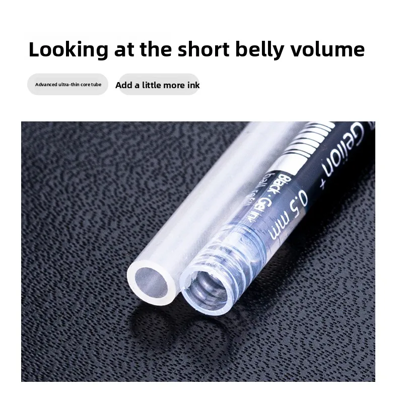 Bolígrafo de gel Schneider Gelion+, recargable y retráctil, bolígrafo de tinta de gel, barril transparente de 0,5 mm, tinta negra, papelería para escuela y oficina