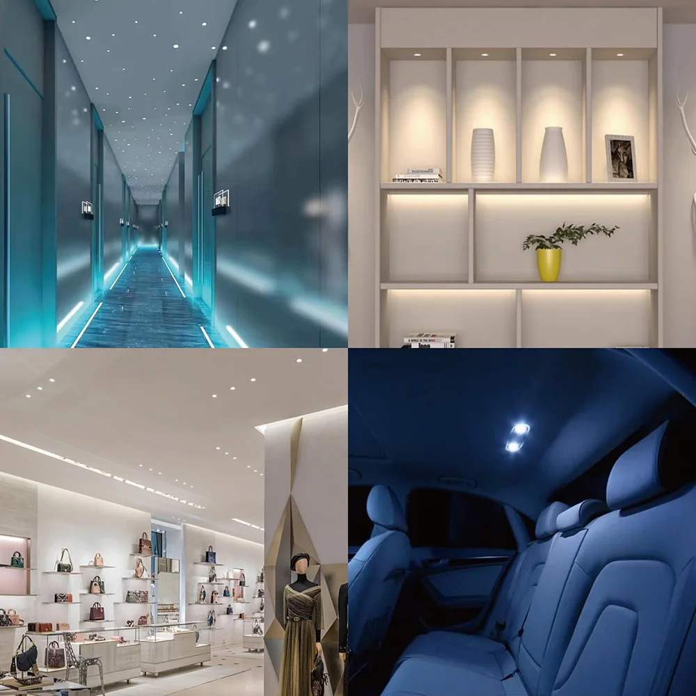 10PCS 0.5W LED Mini Spot Lights ,Show Lamps for Cabinet,Stairs,Home Lighting,DC12V Cutout 10mm, Ultra Small Recessed Downlight