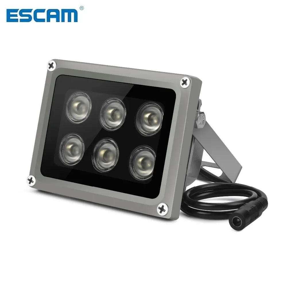 ESCAM Array IR illuminator infrared lamp 6pcs Array Led IR Outdoor IP65 Waterproof Night Vision for CCTV Camera 90-60-45degree