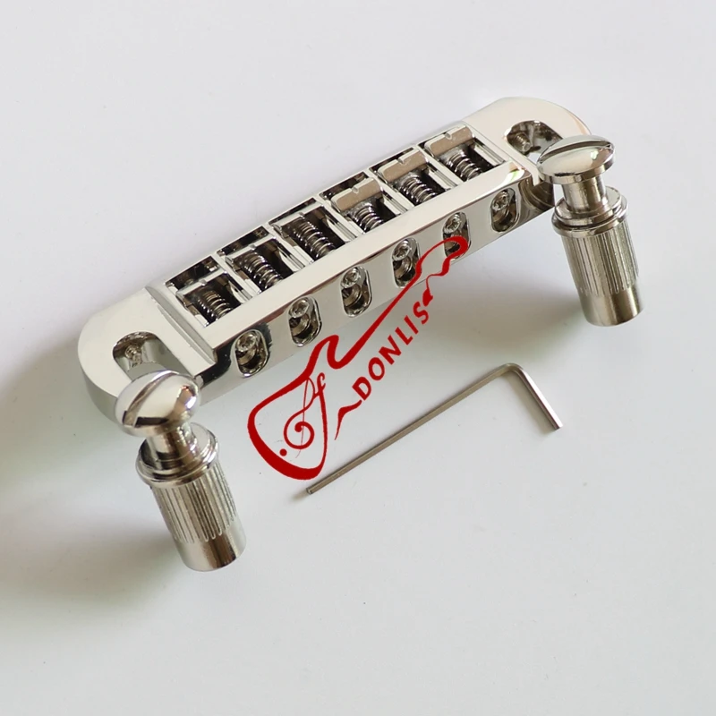 Donlis Nickel Color Wrapover Lp Guitar Bridge For SG Lp Tailpiece