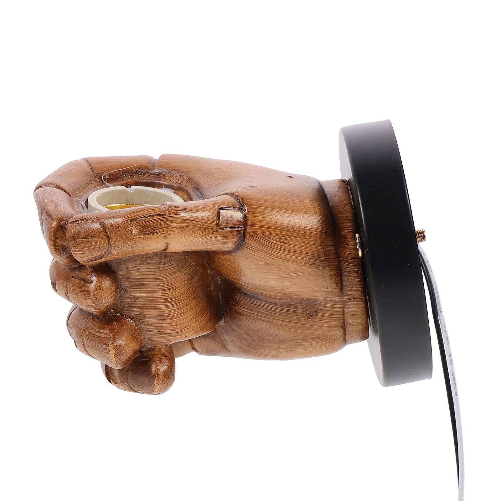 

Набор из 1 винтажного настенного светильника-держателя в форме кулака из смолы, патрон E27, для внутреннего и наружного использования, для дома, спальни, сада, декоративные аксессуары для светодиодных ламп