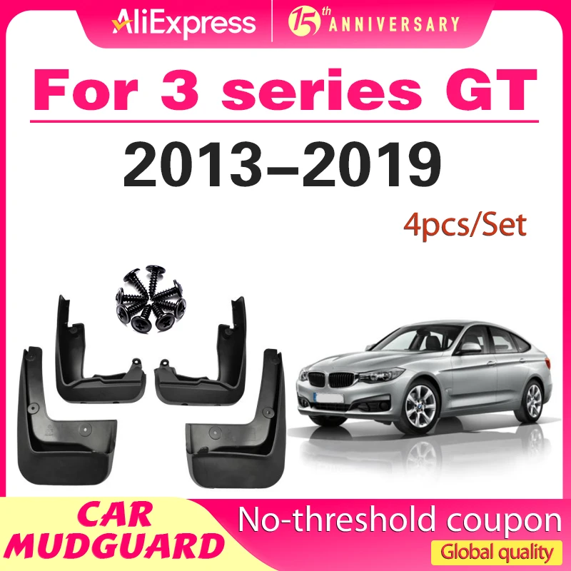 Брызговики для BMW 3 серии GT F34, брызговики GT3, брызговики, автомобильные аксессуары, автостайлинг, 4 шт., 2013-2019 Брызговики для BMW 3 серии GT F34, брызговики GT3, брызговики, автомобильные аксессуары, автостайлинг, 4 шт., 2013-2019