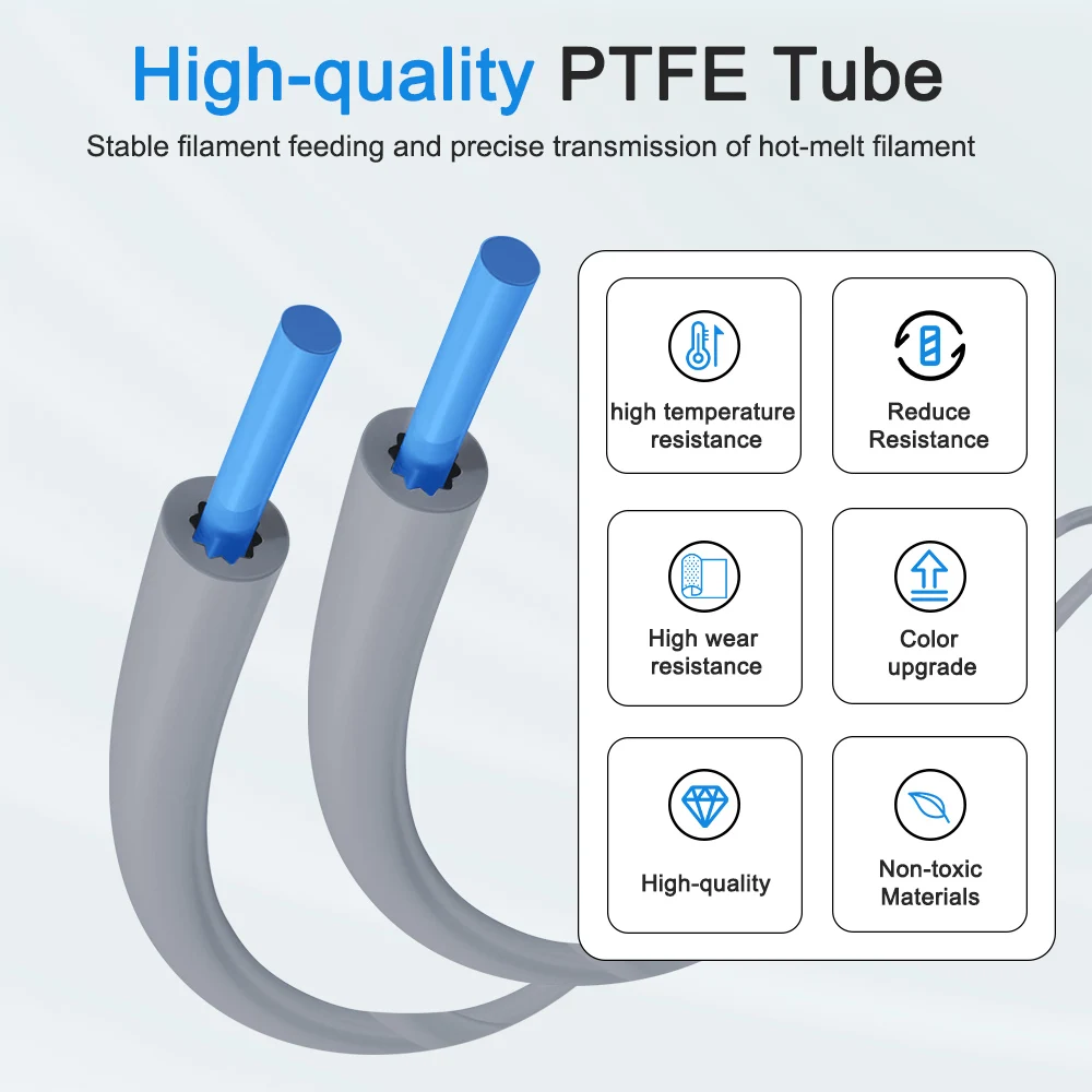 Sternförmiges PTFE-Rohr für Bambu Lab, Creality Voron, Anycubic, 4 mm Außendurchmesser, geringer Widerstand, hohe Temperaturbeständigkeit. – Detail 3