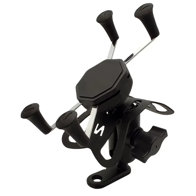 

X Grip Phone Holder with 9cm Double Socket Arm Rearview Mirror Phone Clamp Mount for Motorcycle Bike Handlebar Phone Mount