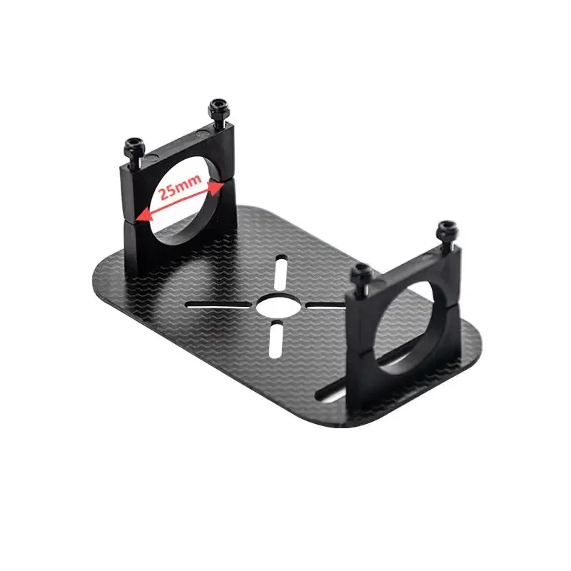 

1Set RC Drone Motor Mounting Base 2.0mm 3K Carbon Fiber Plate with Pipe Clamp for 16mm/20m/25mm Tube Accessories