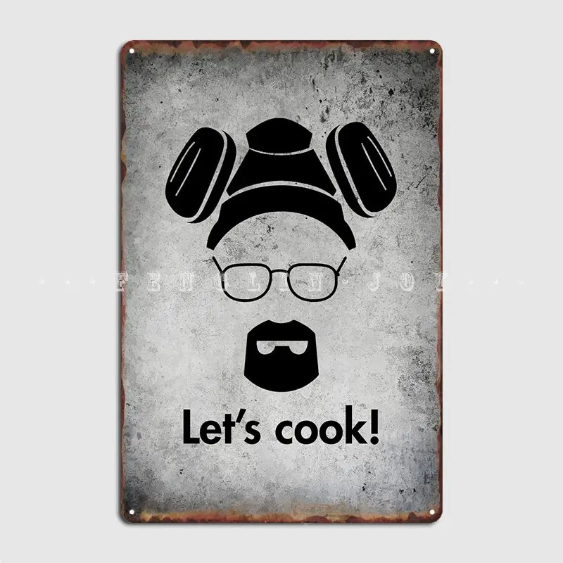 Lets Cook Metal Sign Club Home Pub Garage Printing Wall Decor Tin Sign Poster