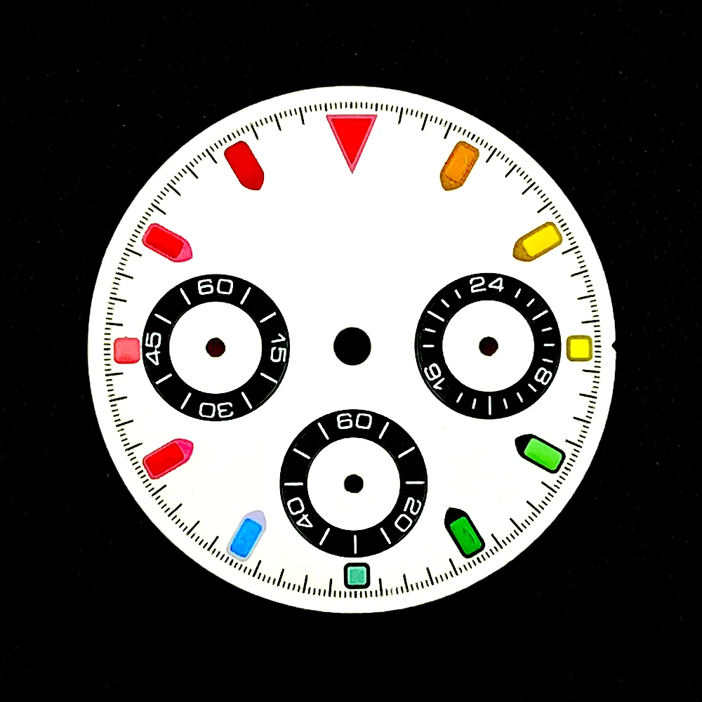 Cadran VK63 pour hommes, logo personnalisé, cadran de synchronisation, cadran lumineux vert adapté au mouvement à quartz VK63, accessoires de montre