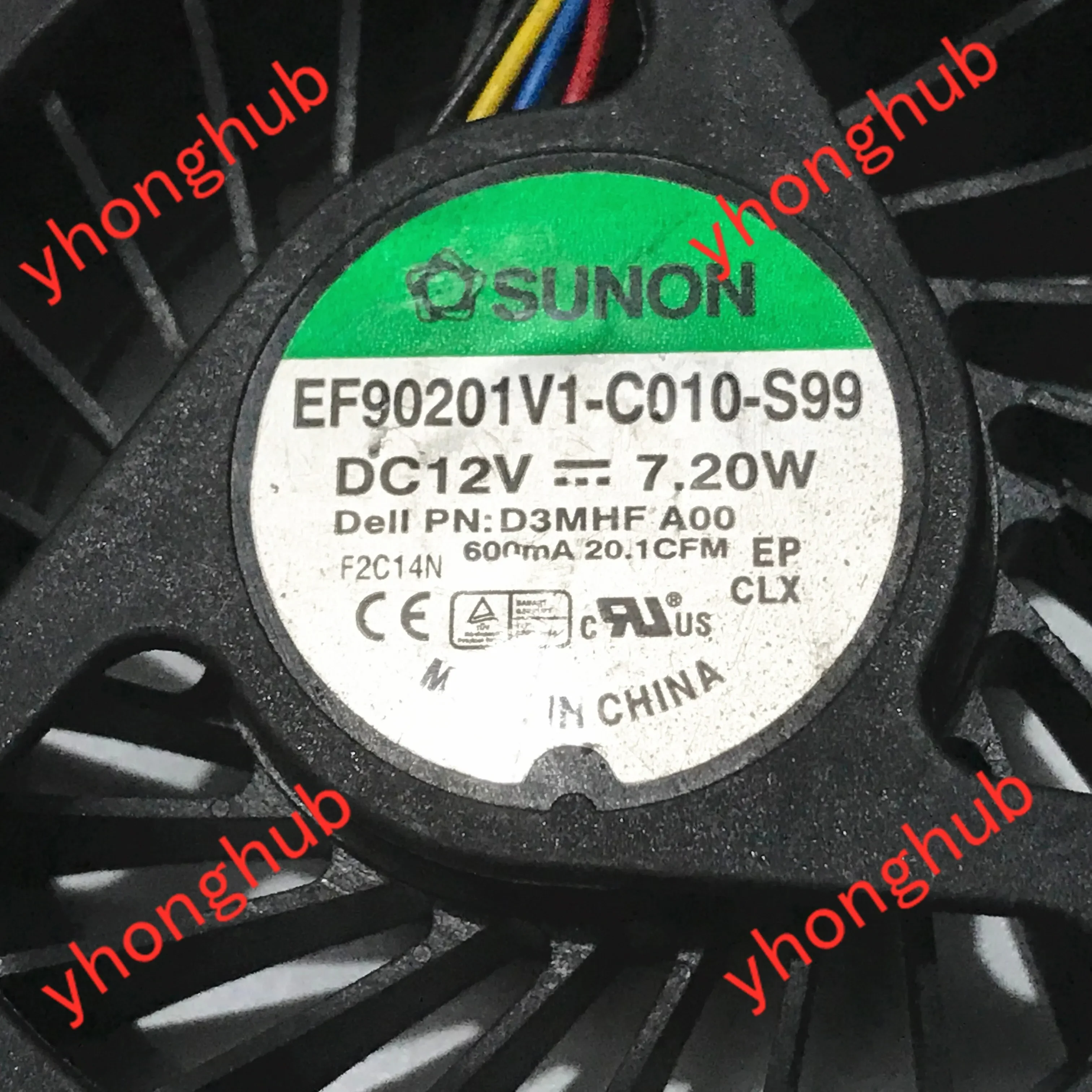 SUNON EF90201V1-C010-S99 D3MHF DC 12V 7.20W Inspiron one 2020 Wentylator chłodzący