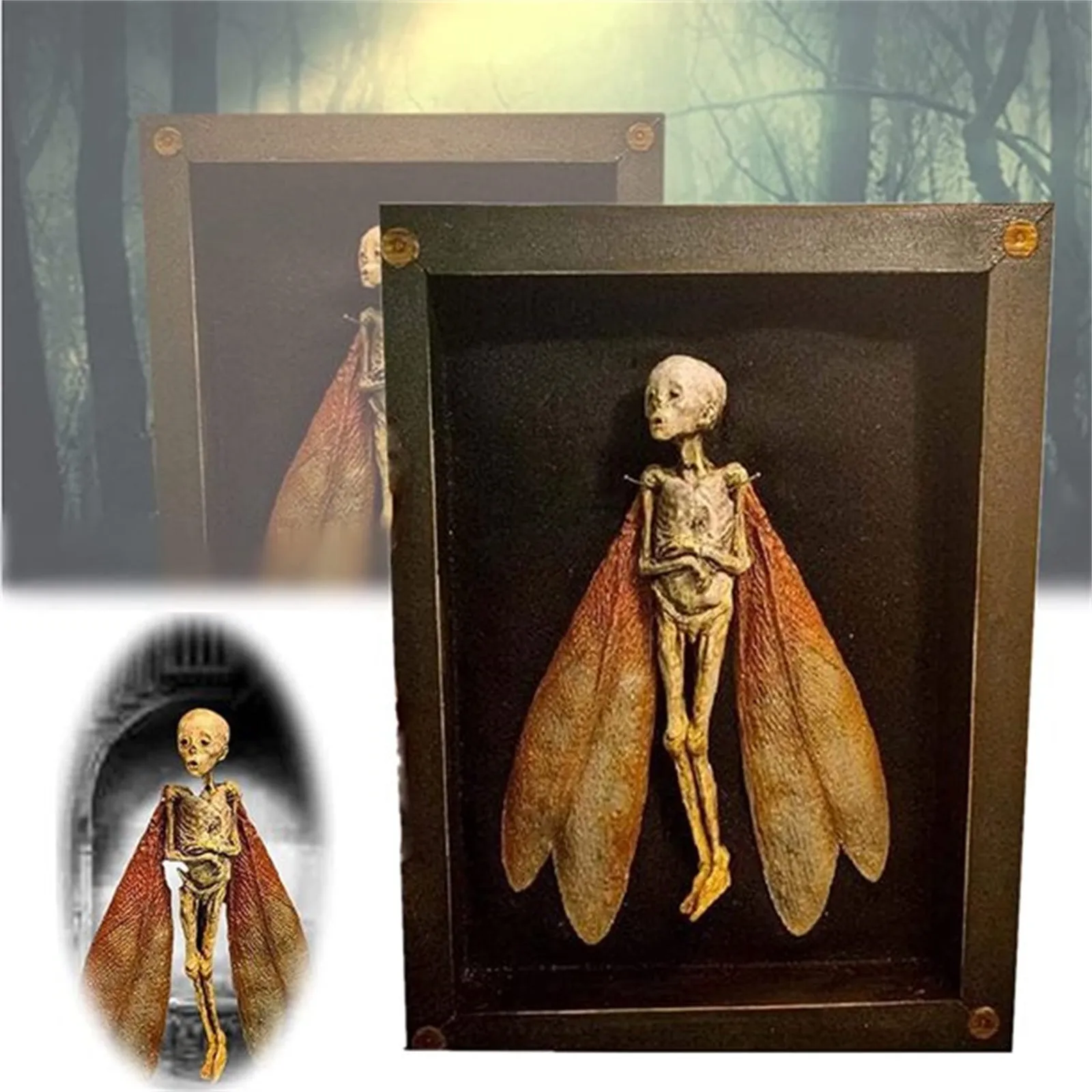 Cursed Items  Dead  Shadow Box Display Handmade Creepy Mummified  Corpse  Art Ornament Home Decoration Accessories декор для дом