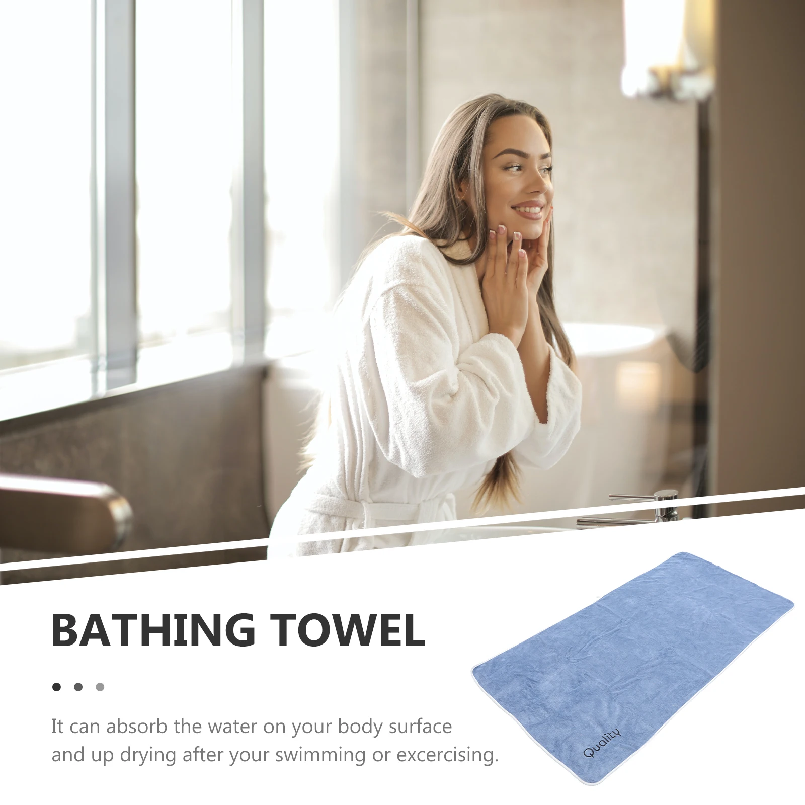 

1Pcs Bath Towel Large 140x70cm Quick Dry Soft Lightweight Absorbent for Shower Spa Swimming Quick Dry Bathing Towel