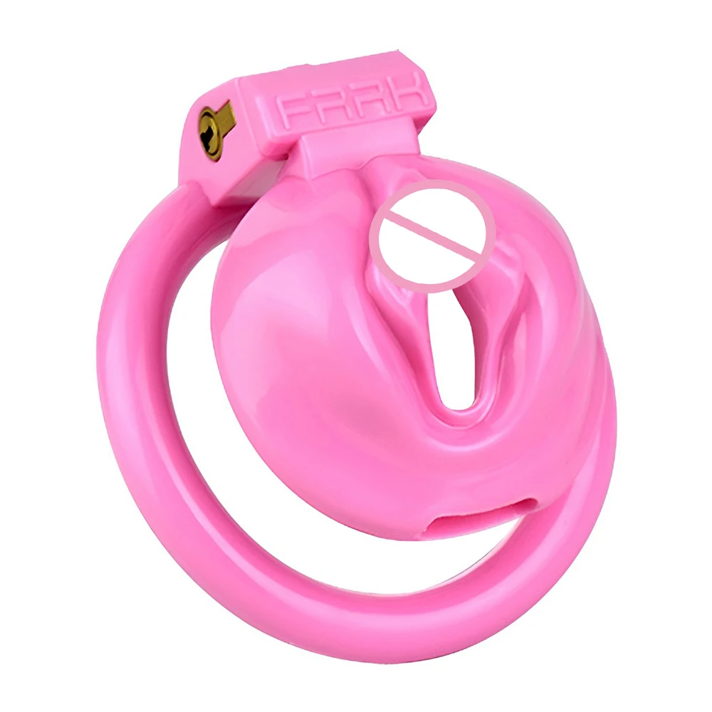 FRKO Pink Black Pussy Lightweight Femboy Chastity Cage Device With 4 Penis Rings Cock Lock Sex Toys For Couples Male To Female