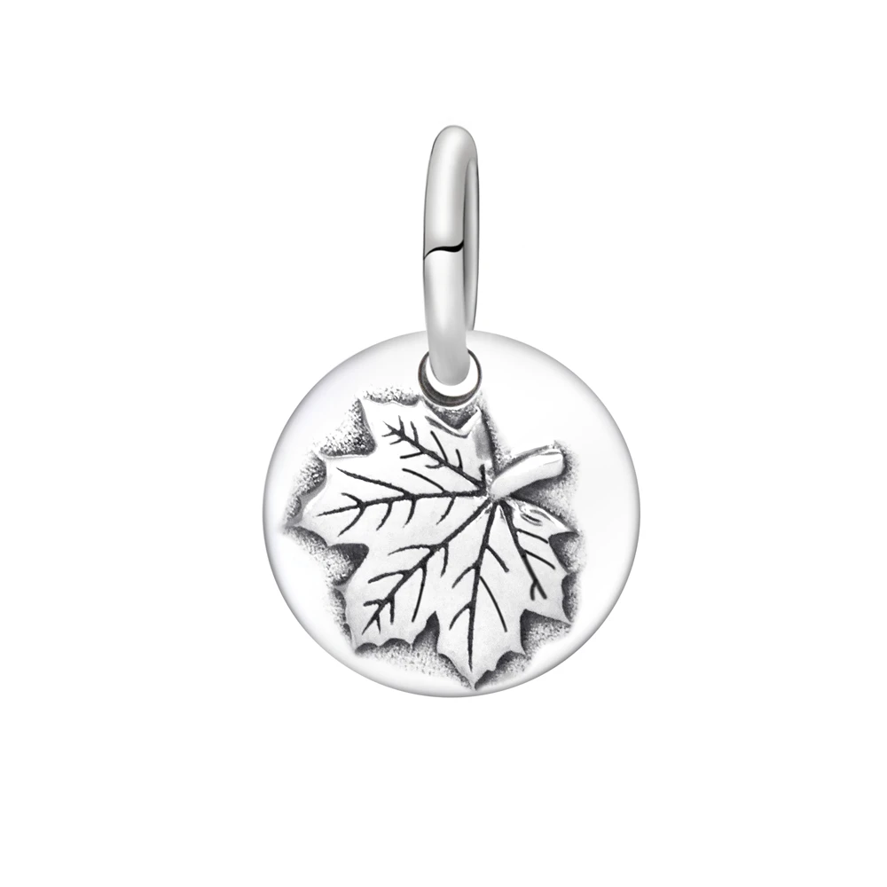 

JIALY European S925 Sterling Silver DIY Charm AAA CZ Maple Leaf Birthday Gift For Original Women Bracelet Necklace Chain Jewelry