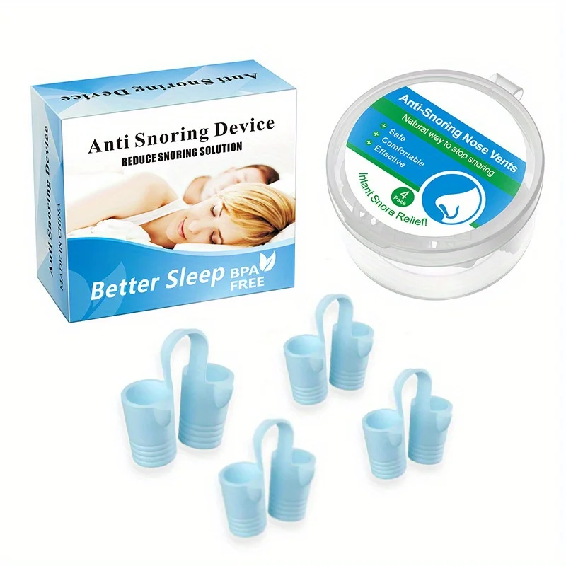 4 Pcs Set of Nose Vents Effective Snoring Solution Nasal Dilators, Anti Snoring Devices Snore Stopper , Allergy, Deviated Septum