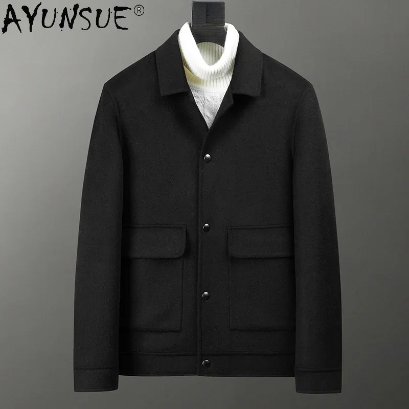 

AYUNSUE 2021 Winter Wool Jackets Men Autumn Black Woolen Coat for Mens Clothing Down Liner Casual Outerwear Manteau Homme SQQ308