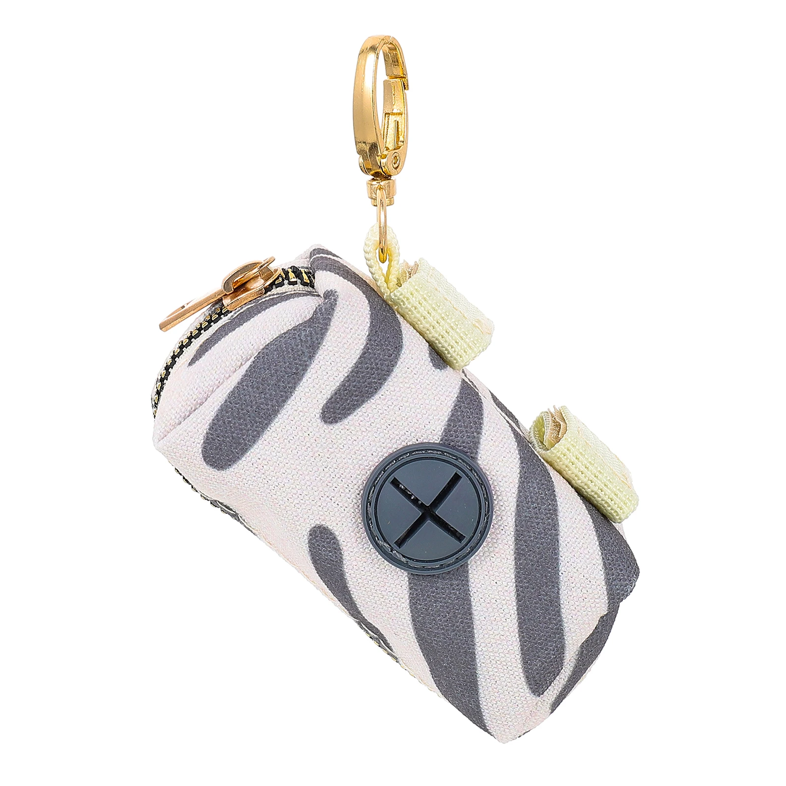 

New Gray Pattern Dog Poop Bag Dispenser Polyester Waste Bag Holder Portable Puppy Treat Pouch Clean Supplies