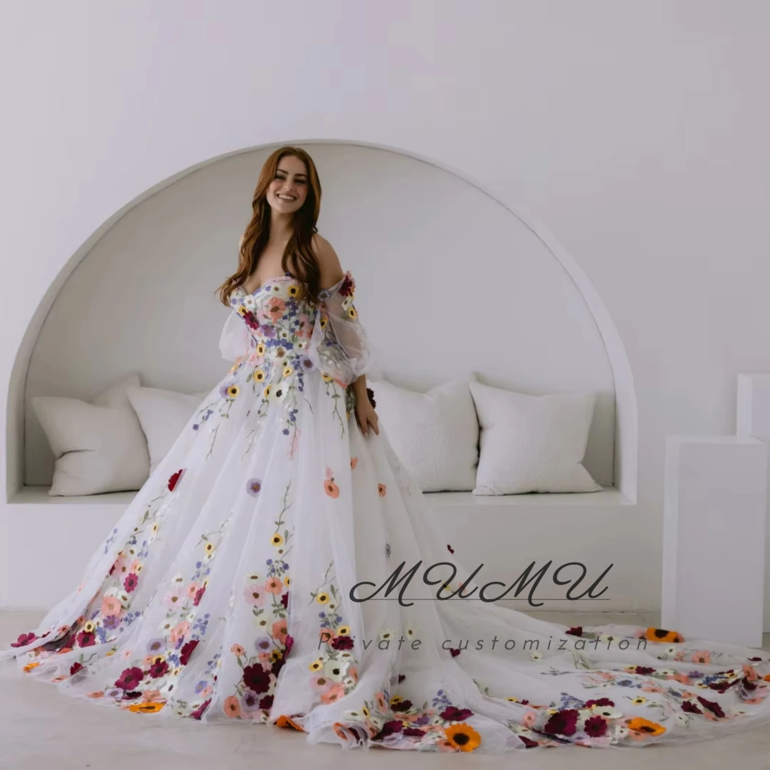 

MuMu Customized long Dress Платье Вечернее Bride Dresses 2026 فساتين سهرة Large Size Wedding Dresses Luxury Wedding Dresses