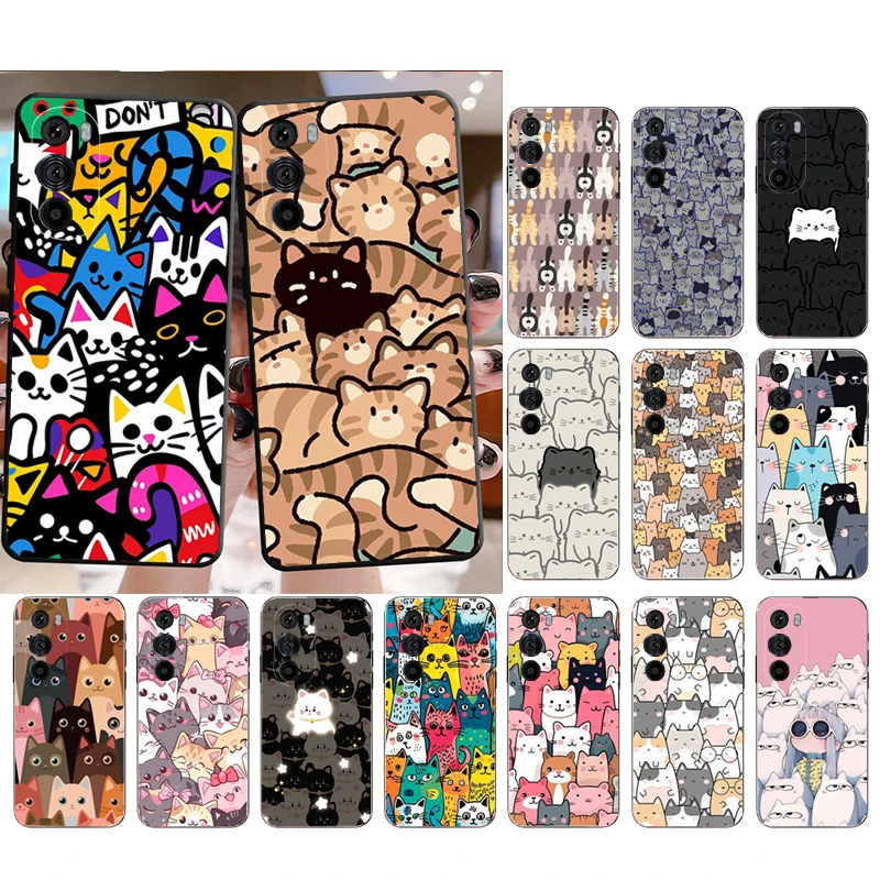 

Cats Aesthetic Phone Case For Motorola Edge 50 40 Pro 50 40 30 Ultra Neo Fusion Moto G Play G Stylus G Power G 5G