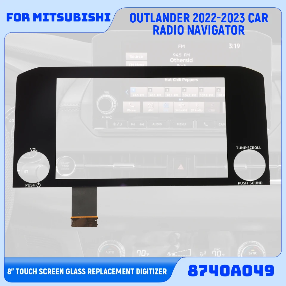 

8740A049 8740-A049 Для Mitsubishi Outlander 8-дюймовый сенсорный экран автомобильной магнитолы, дигитайзер, CD-проигрыватель, аудио, навигация, запчасти ﻿