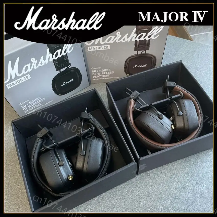 Marshall Major Iv 4 Draadloze Bluetooth Hoofdtelefoon Klassieke Oortelefoon Deep Bass Opvouwbare Pop Rock Retro Muziek Microfoon Headset