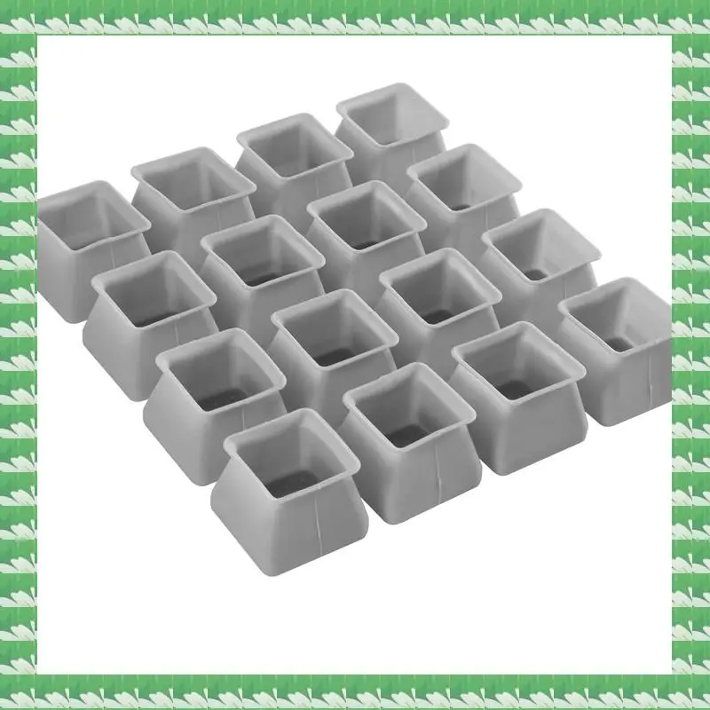 ONCE 16Pcs Chair Leg Caps Silicone Floor Protector Square Furniture Table Feet Cover Anti-Slip Bottom Chair Pads