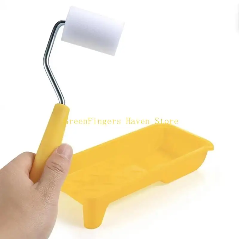 F68D 8pcs Mini Paint Rollers 2Inch Small Surfaces Brush Set for Detailing Projects