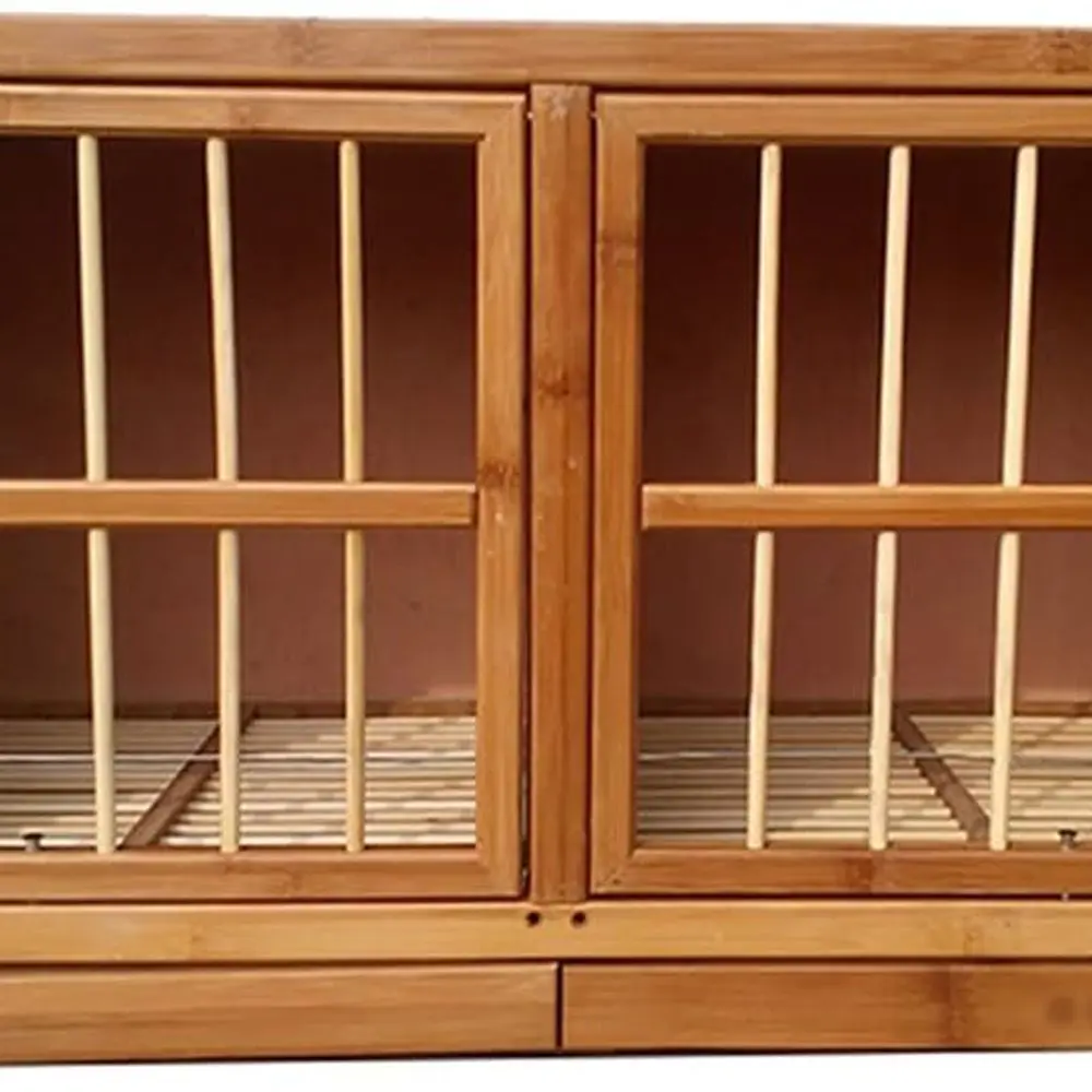 

Прочная бамбуковая клетка для голубей со съемным подносом, идеально подходит для гоночных голубей и авиаторов, простая сборка коробки для голубиного гнезда (цвет: Bro)