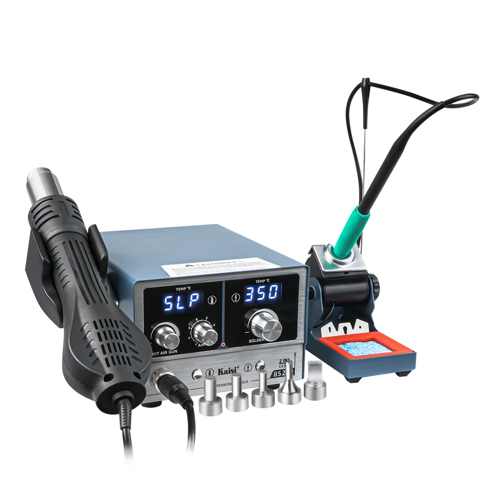 Kaisi 8521P 2-in-1 soldeerstation 800W heteluchtstation C210/C245/C115 soldeerbout Voor BGA Soldeerreparatie - afbeelding 2