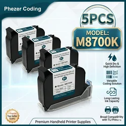 Phezer A Level Ink, Cartouche d'imprimante à jet d'encre en ligne, vaccage rapide, Noir, Niveau B, 12.7mm, Pièces d'origine, Bureau, 1, 3, 5, 10pcs