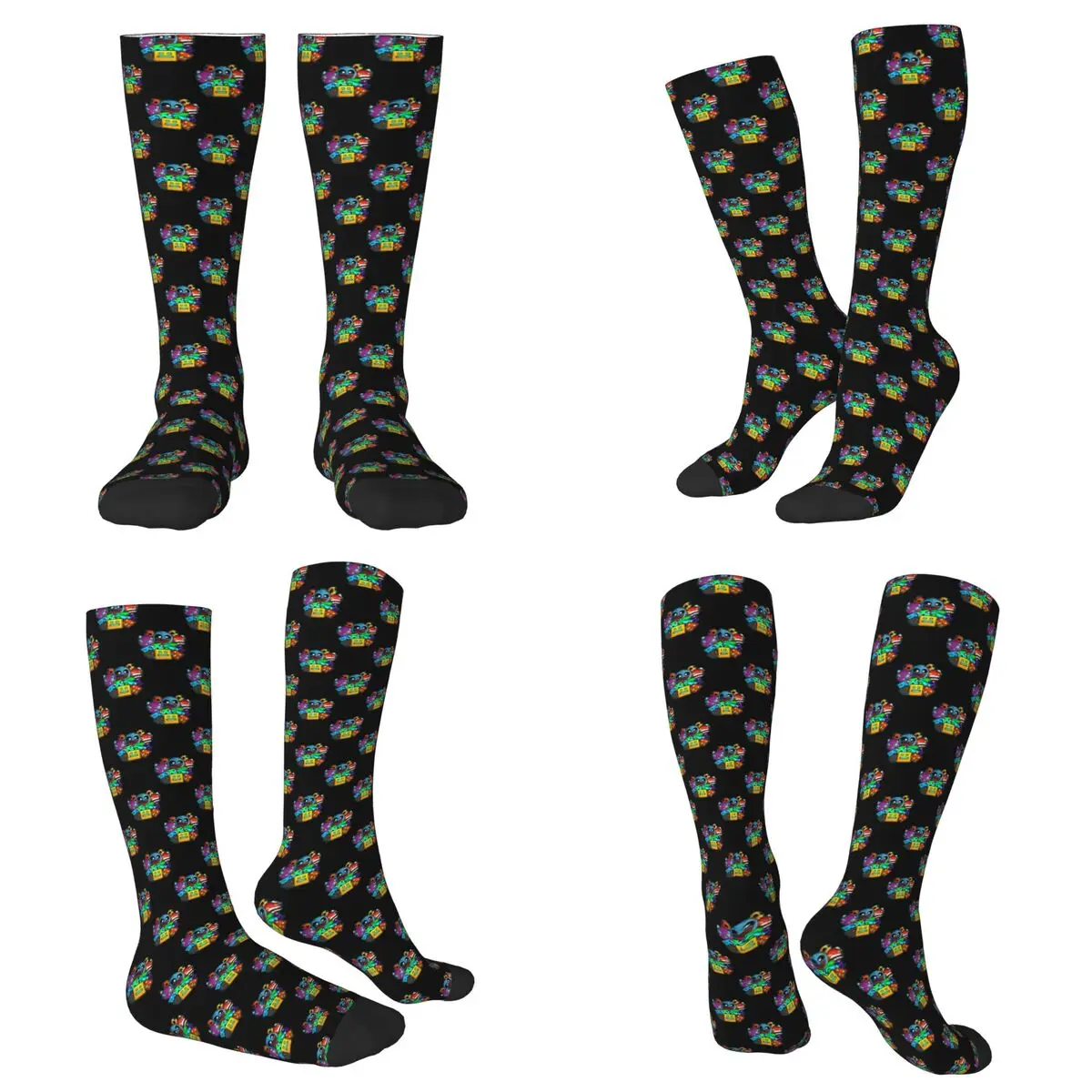 

All Seasons Geometry Dash Old School Gaming Socks Harajuku Sport Middle Tube Socks Soft Casual Stockings for Men Women