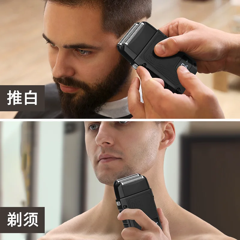 

3-лезвийная роторная система с интеллектуальным ЖК-дисплеем, электрическая бритва для влажной/сухой уборки для мужчин # # RProfessional 3D плавающая бритва