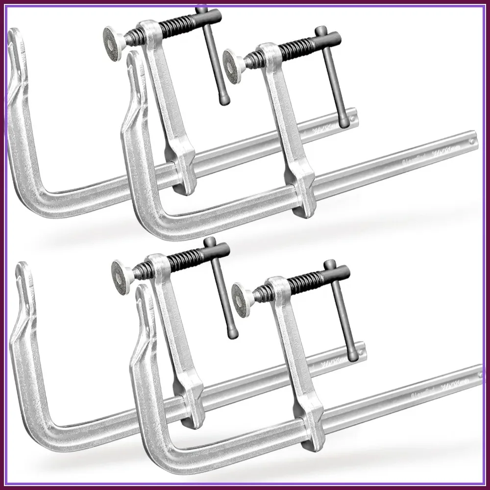 

4-Pack 12-Inch Heavy-Duty F-Clamps for Welding, Woodworking & Metalworking with 1320 Lbs Load Capacity