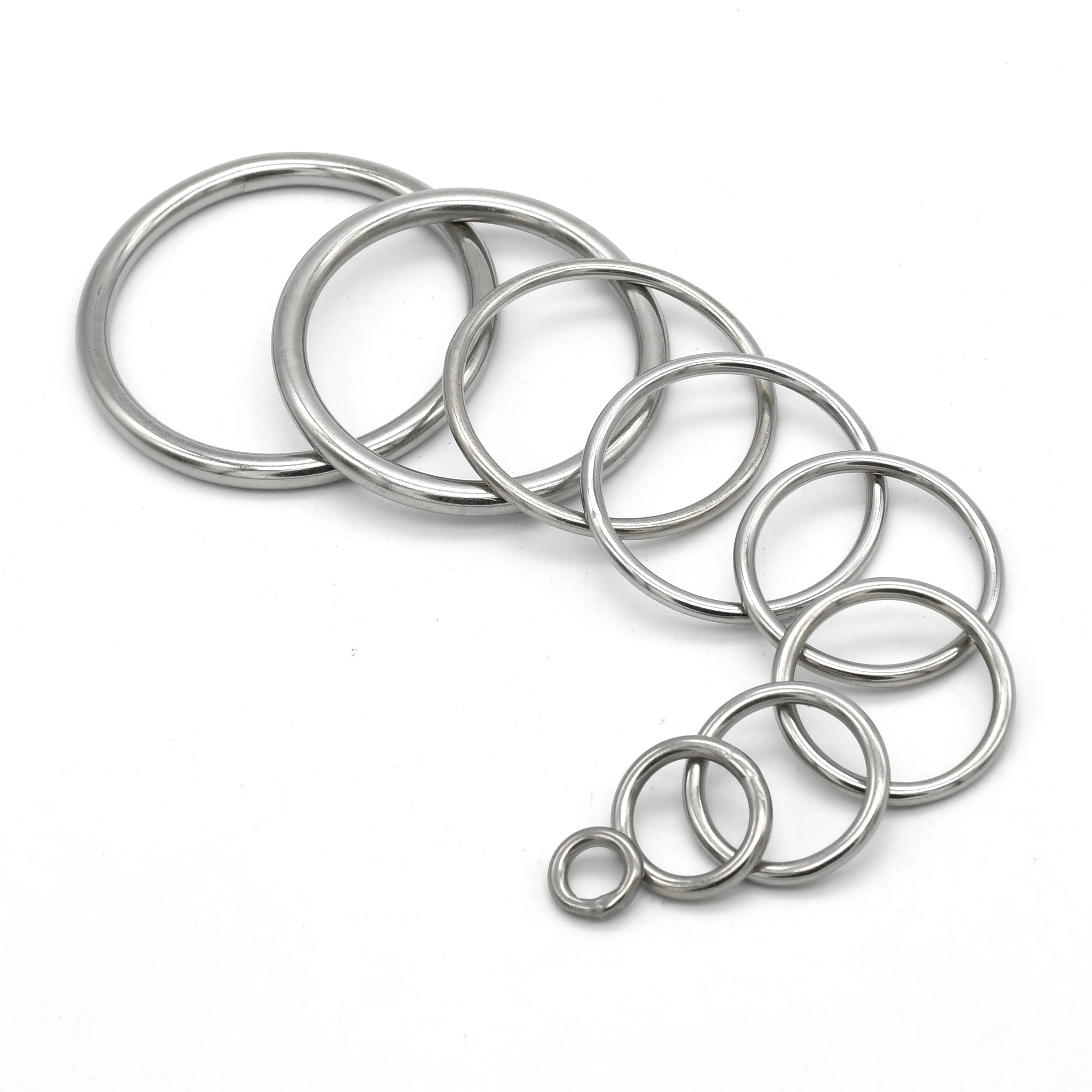 Circle Round Bag - 5 Stück Edelstahl O-Ringe Nahtlose Runde