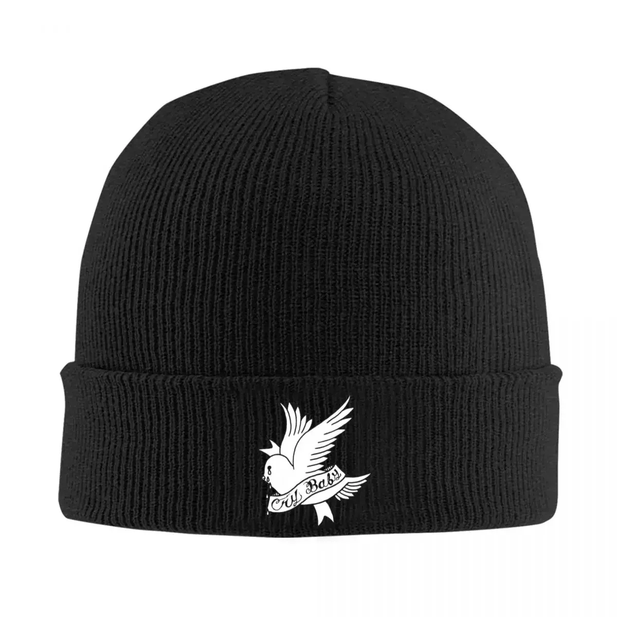 Lil-Peep-Symbol Knitted Hat Beanie Autumn Winter Hats Warm Hip Hop Cap for Men Women