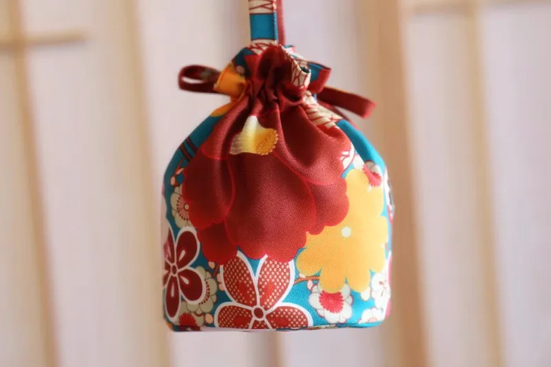 Kimono handbag Japanese-style Cherry Blossom Miscellaneous Bags Small Things Bag With Things Bag Shopping Bag