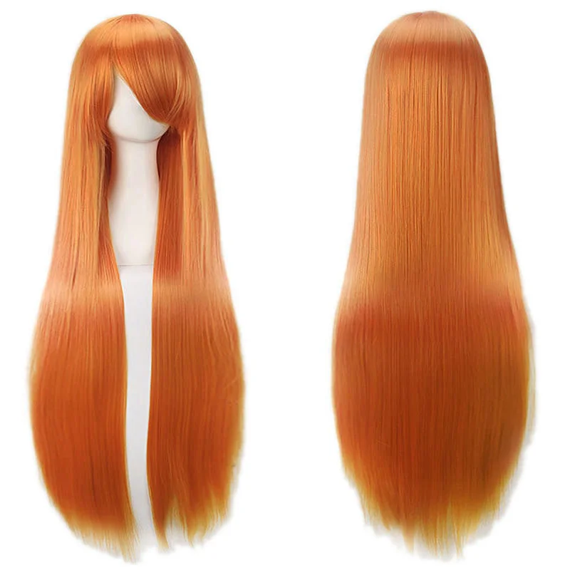 

Inoue Orihime Cosplay Costume Hair Super Long Orange Comic Wigs Heat Resistant Synthetic Hair Wigs
