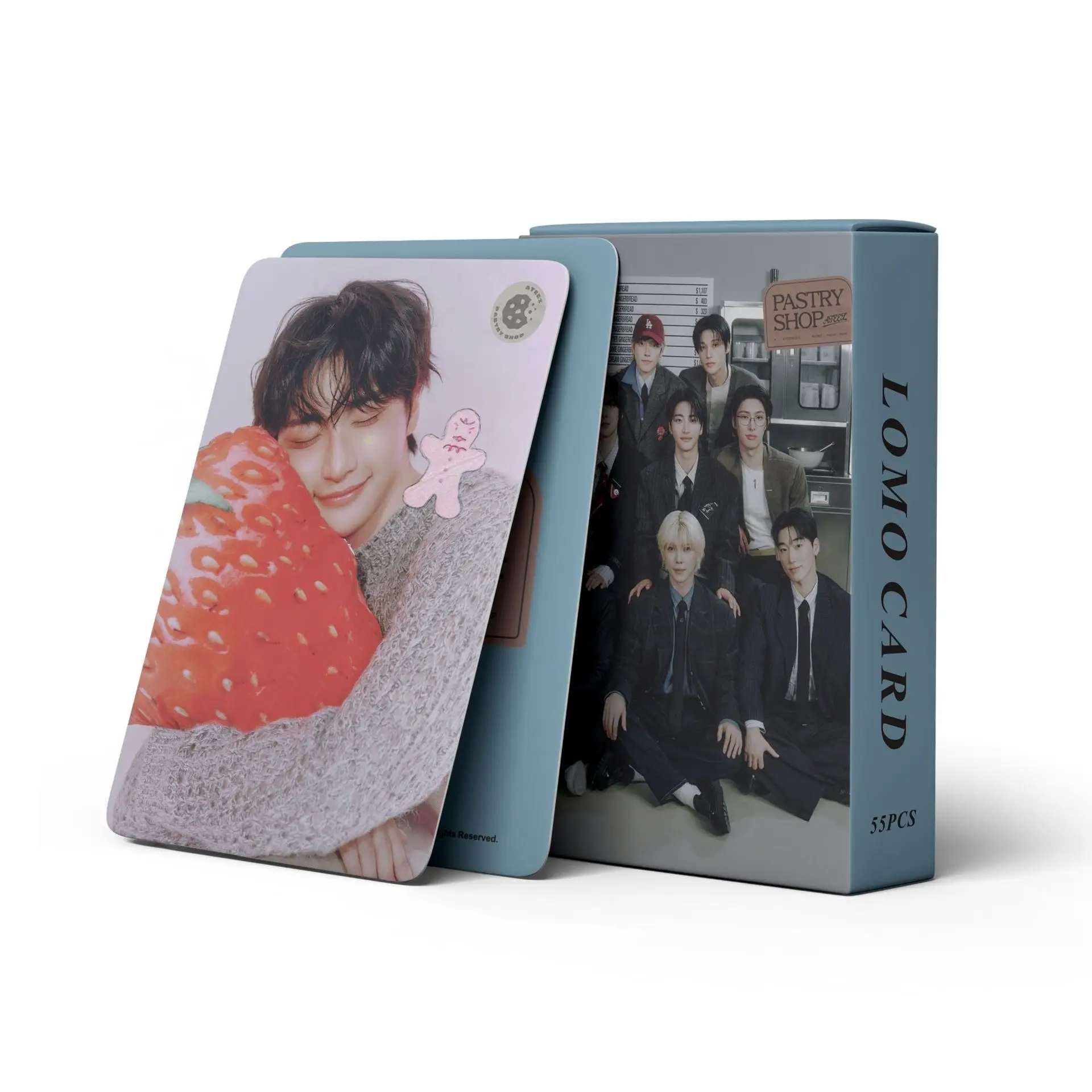55 sztuk/zestaw Idol ATEEZ Nowa Seria 2026 SEASON'S GREETINGS Karty Lomo Pocztówki Seonghwa Hongjoong Yunho Mingi Hongjoong Prezenty dla Fanów