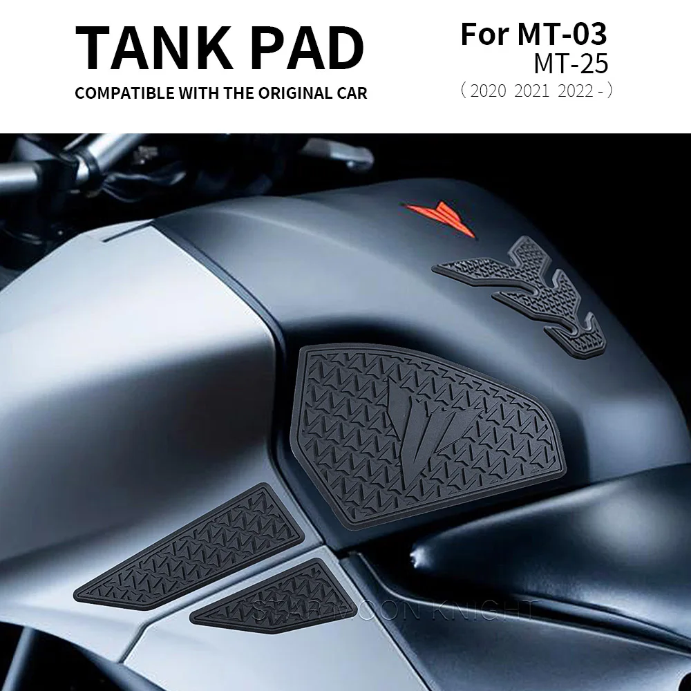 

For Yamaha MT-03 MT03 MT-25 MT25 2020 - 2022 Motorcycle Side Fuel Tank Pads Protector Stickers Decal Gas Knee Grip Traction Pad