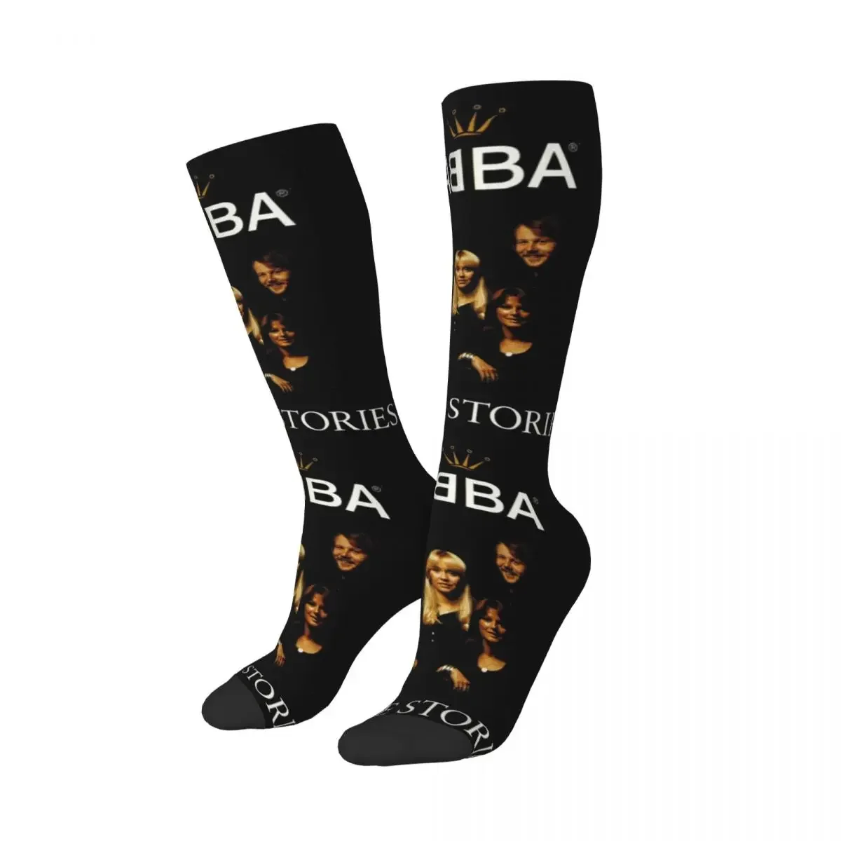 Abba Death Metal Band Socken, Harajuku, schweißabsorbierende Strümpfe, ganzjährig lange Socken, Zubehör für Unisex-Weihnachtsgeschenke