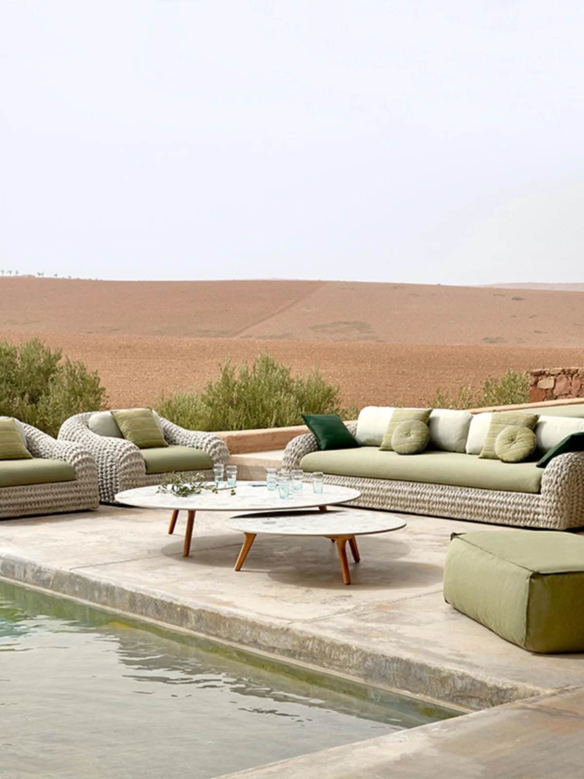 Outdoor waterproof and sun-proof rattan leisure sofa combination