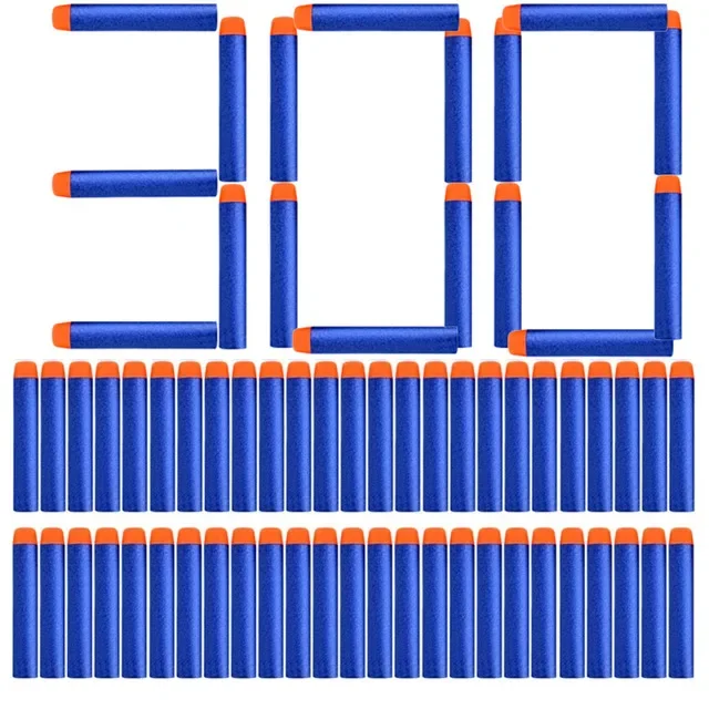 

1000/400/300/200/100pcs W7-Blue Solid Round Head Bullets 7.2cm For Nerf Series Blasters Refill Darts Kids Toy Gun Accessories