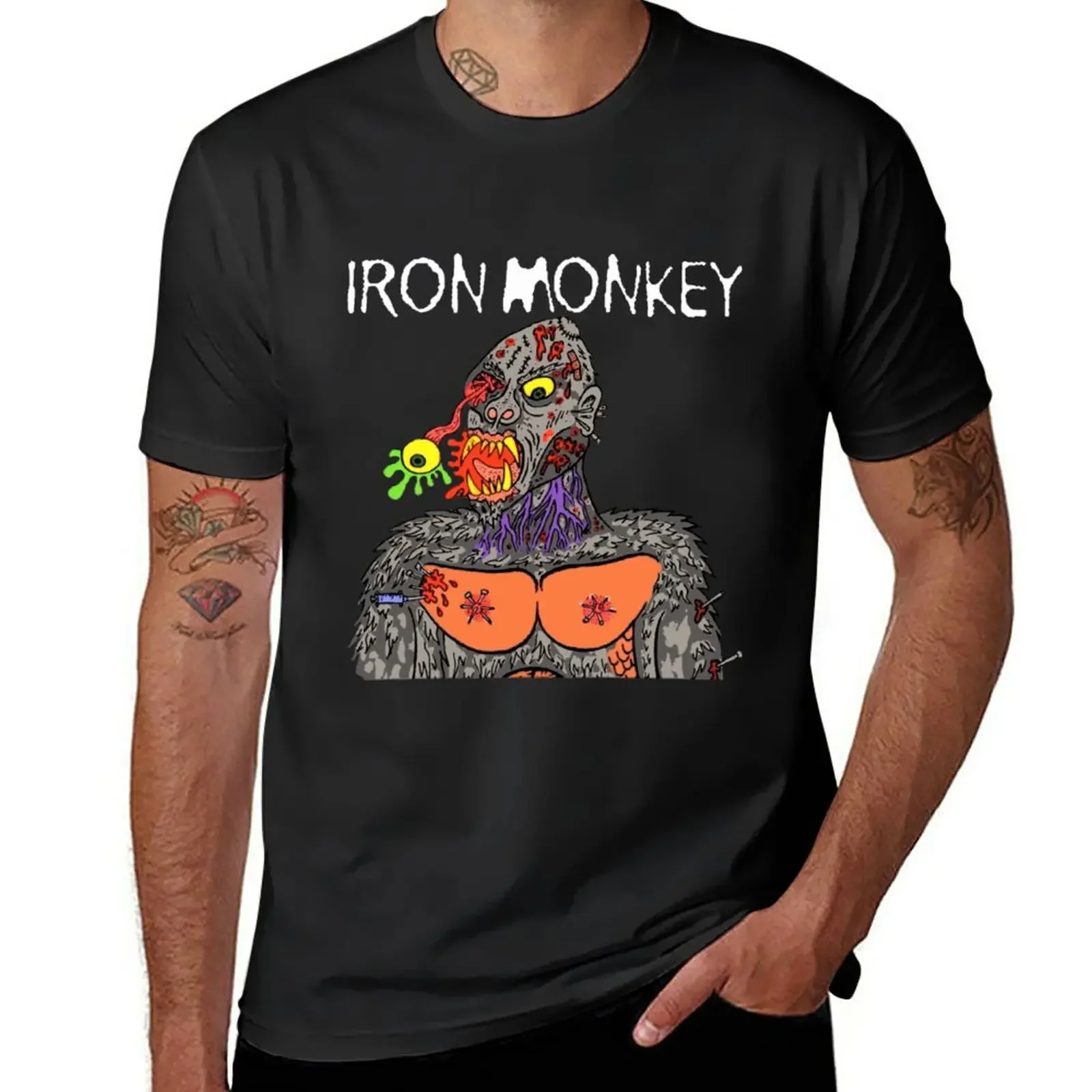 

Iron Monkey T-Shirt Short sleeve tee blacks mens t shirts casual stylish fashion heavyweight 2024 new arrival summer manga style