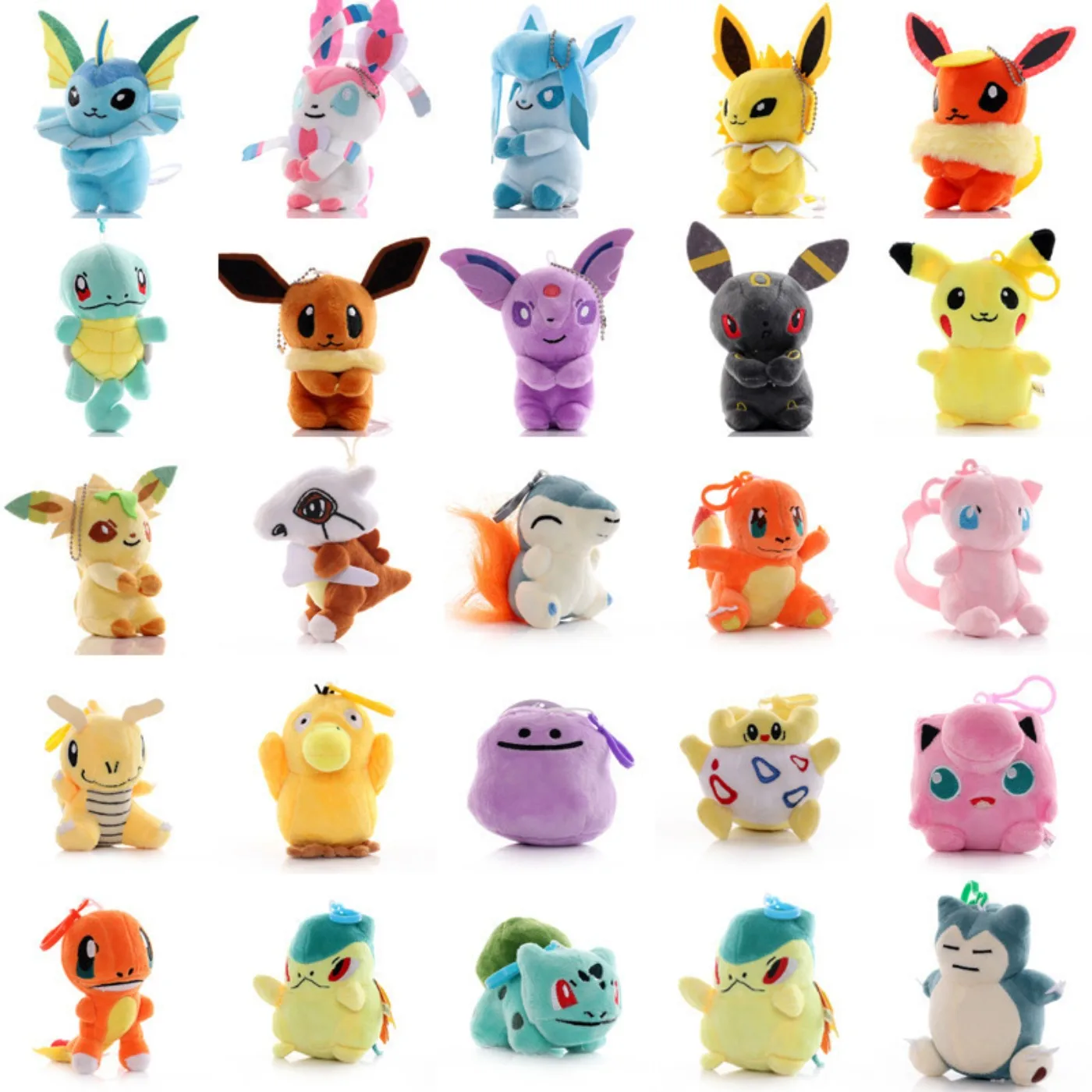 Aoger Pokemon Plush Stuffed Toy Pikachu Charizard Gengar Genuine Plush Doll Soft Kawaii Cartoon Toys for Birthday Gifts