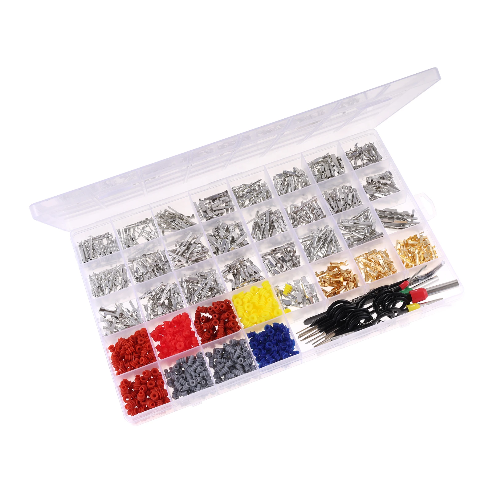 1Set Car Motorcycle Boat Electrical Connector Pins Kit 1/1.5/1.8/2.2/2.3/2.5/2.8/3.5mm Male and Female Suitable for 12 V Plugs
