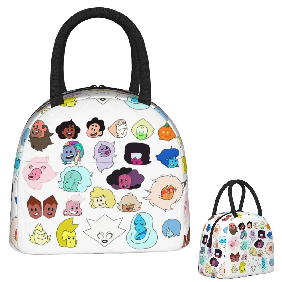 

Steven Universe Heads Insulated Lunch Bag for Women Kids Portable Food Boxes Thermal Lunch Box Tote