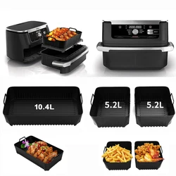 Air Fryer Tray Silicone Mold For Ninja Af500 Air Fryer Liner Basket Reusable Oven Baking Tray Non-Stick Pizza Grill Pan