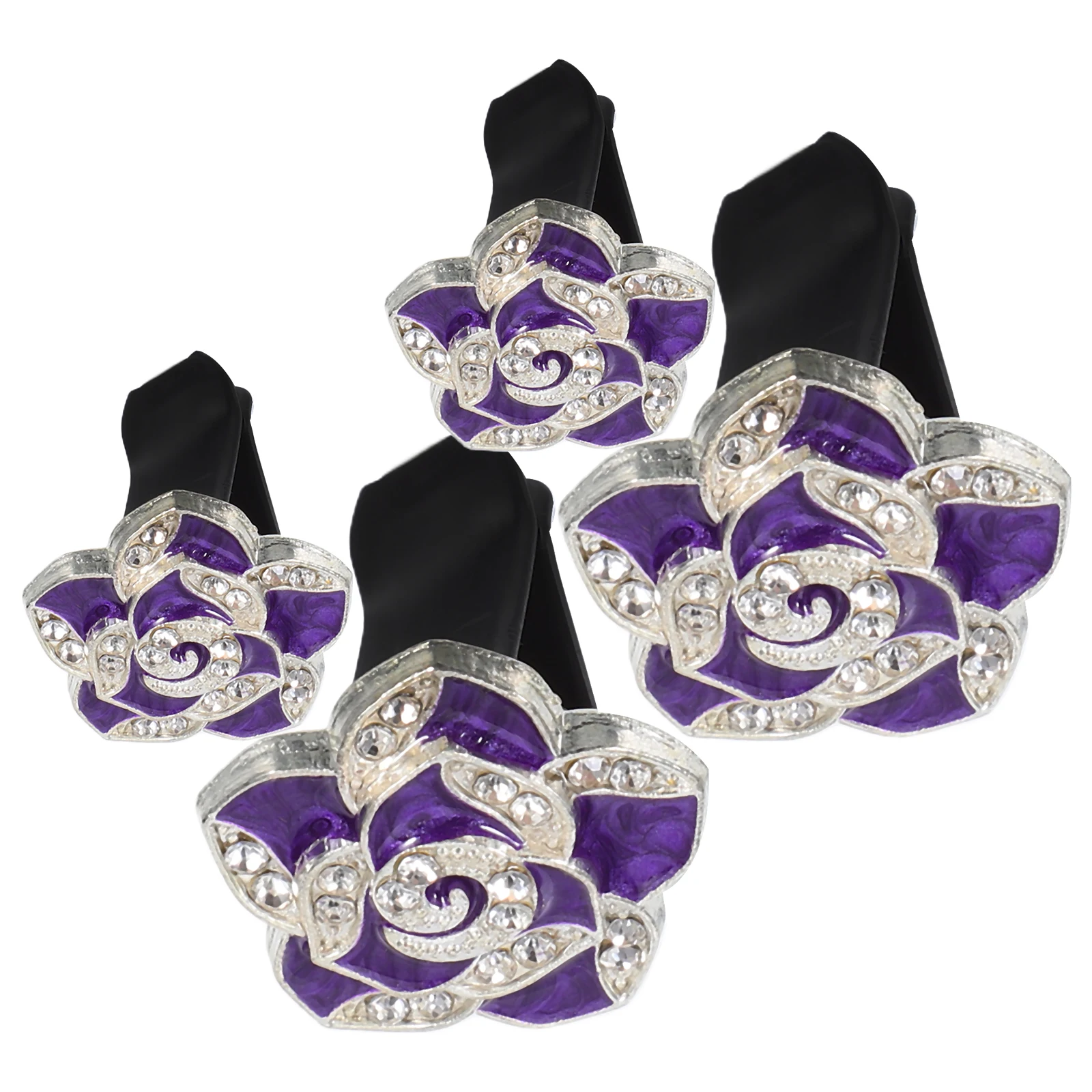 

4 pcs Car Air Conditioning Perfume Clip Purple Plastic Vent Clips Accessories Interior Decorations Car Scent Charms Durable