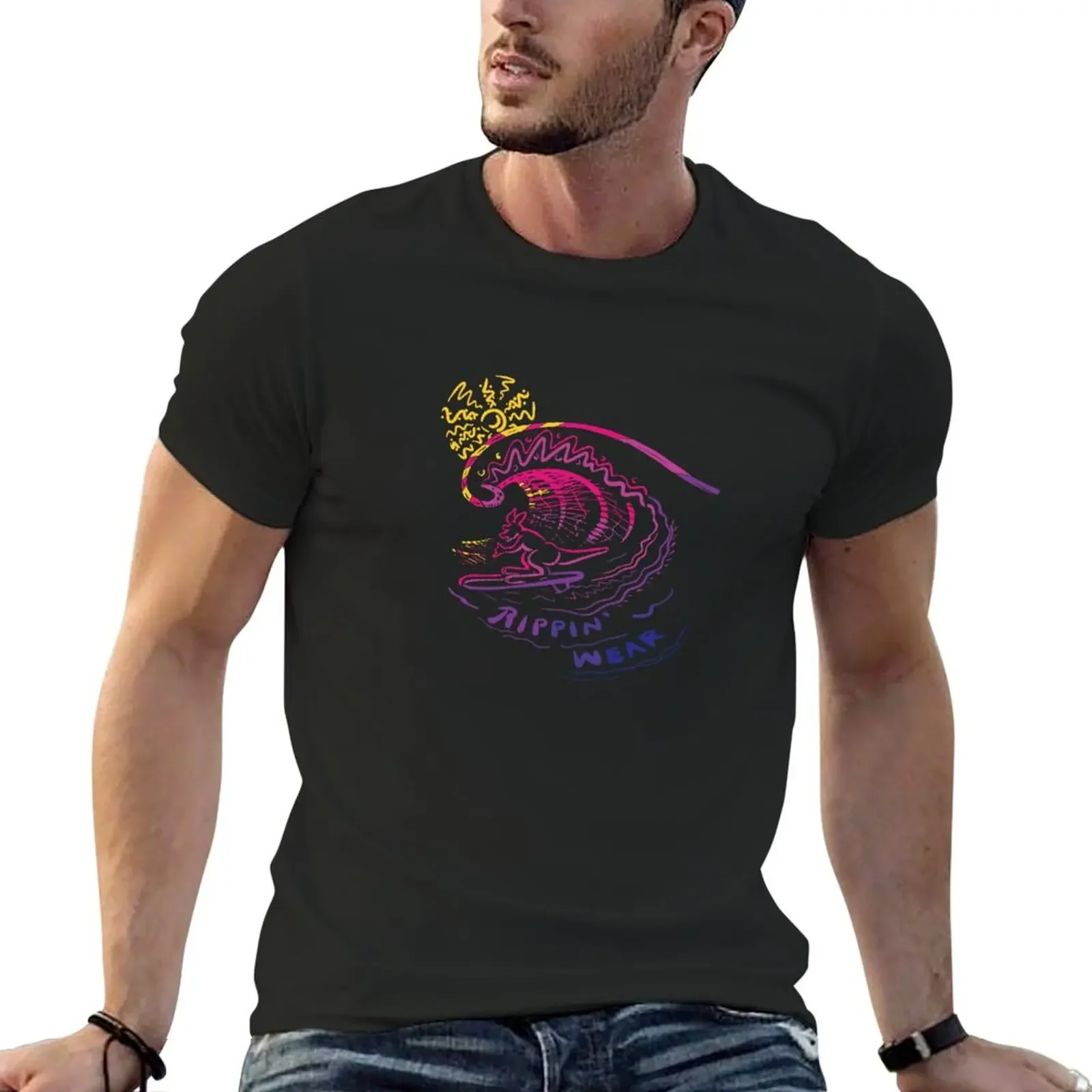 

Rippin' Wear - Tribal Logo Rainbow T-Shirt blanks tees sweat shirts, men