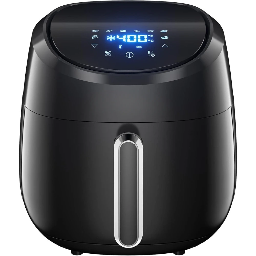 

4.5 QT Air Fryer with Adjustable Temperature Control 30 Minute Timer Nonstick Tray Auto Shutoff 1400W Hot Air Fryer