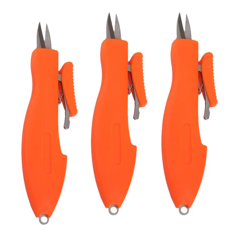 3pcs Pocket Braided Fishing Line Scissor Sewing String Cutter Snips Tackle